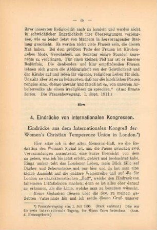 4. Eindrücke von internationalen Kongressen