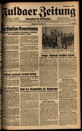 Ausgabe vom Montag, den 29. Juli 1940.