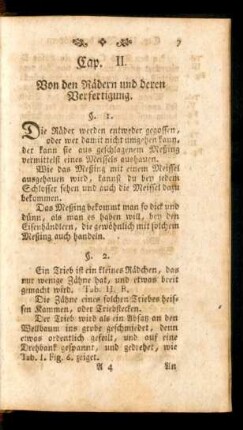 Cap. II. Von den Rädern und deren Verfertigung