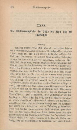 600-625 Die Abstammungslehre im Lichte der Logik und der Thatsachen : Schluß
