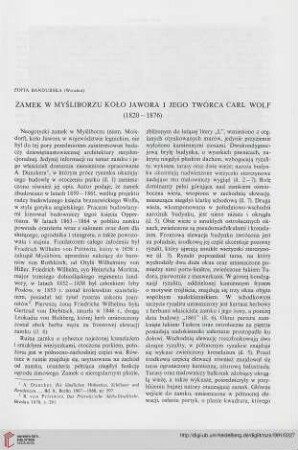 15: Zamek w Myśliborzu koło Jawora i jego twórca Carl Wolf (1820-1876)