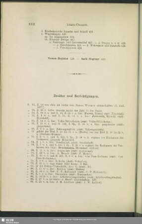 Zusätze und Berichtigungen