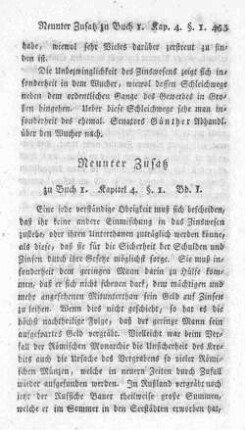 Neunter Zusatz zu Buch 1. Kapitel 4. §. 1. Bd. 1.