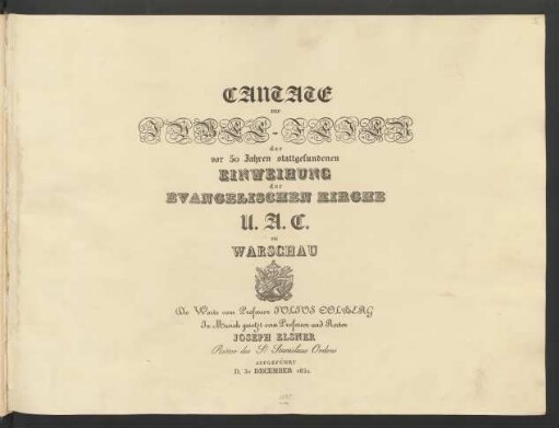 Cantate zur Jubel-Feier; V (5), Coro, orch