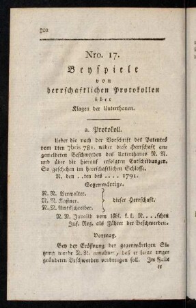 302-316, a. Protokoll.