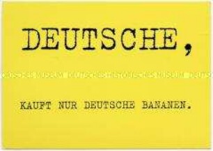 Satirische Postkarte zum Thema Nationalismus