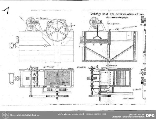 Tafel XII - Lührig´s Grob- und Feinkornsetzmaschinen mit Kniehebel-Bewegungen