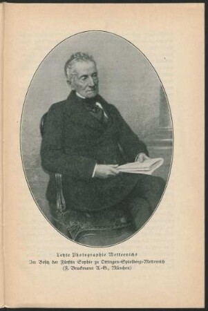 Letzte Photographie Metternichs