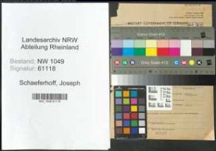 Entnazifizierung Joseph Schaeferhoff , geb. 20.04.1897 (Landwirt)