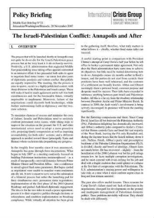 The Israeli-Palestinian conflict : Annapolis and after