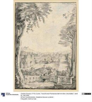 "Ansicht einer Parklandschaft mit Villen (Villa Mattei)"