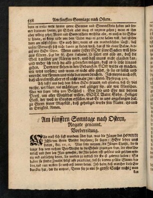 558-578, Am fünfften Sonntage nach Ostern, Rogate genannt