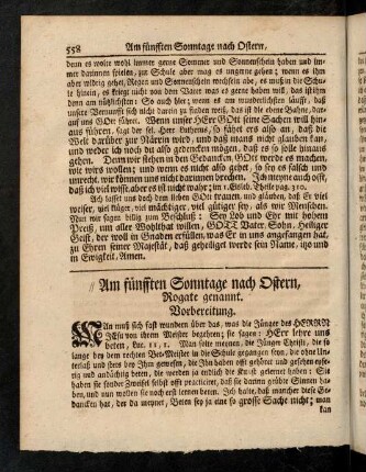 558-578, Am fünfften Sonntage nach Ostern, Rogate genannt