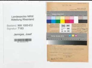 Entnazifizierung Josef Jenniges, geb. 08.06.1901 (Beamter)