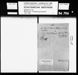 Georg Müller zu Kreuzwertheim contra seiner Braut Vater Christoph Sauer, Verehelichungs-Konsens