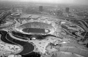 München: vom Olympiaturm [Fernsehturm] auf Olympiastadion