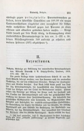 231-232 [Rezension] Dieterich, Albrecht, Nekyia