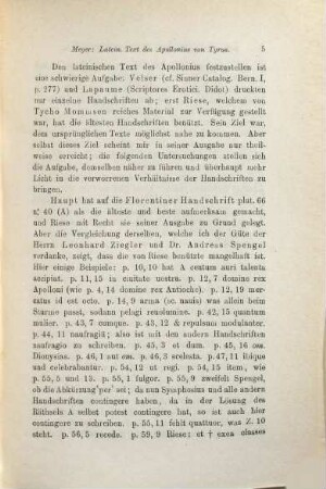 Ueber den lateinischen Text der Geschichte des Apollonius von Tyrus