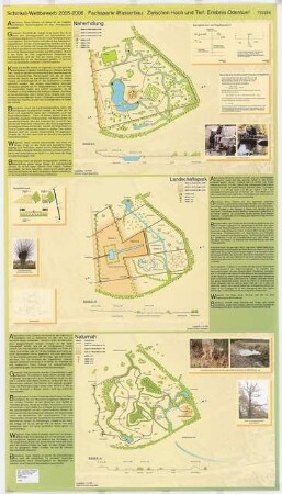 Erlebnislandschaft Oderaue Schinkelwettbewerb 2006: Lagepläne 1:2500, Situationsfotos, Situationsfotos, Details