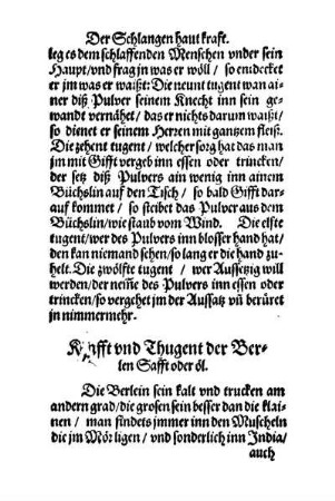 Krafft vnd Thugent der Berlen Safft oder öl