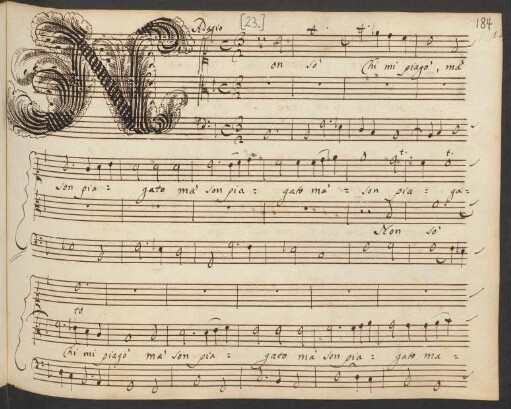 Non sò chi mi piagò; V (2), bc; H-Dur; DTB 6/2 45; TimS C,I,43