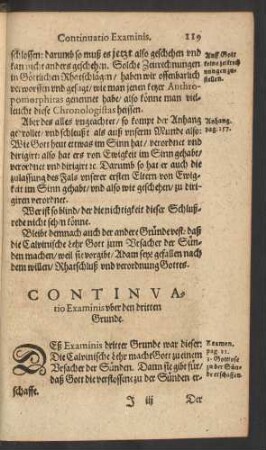 Continuatio Examinis uber den dritten Grunde.