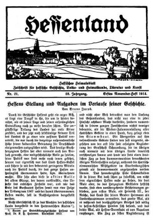 Nr.21, Erstes November-Heft 1914