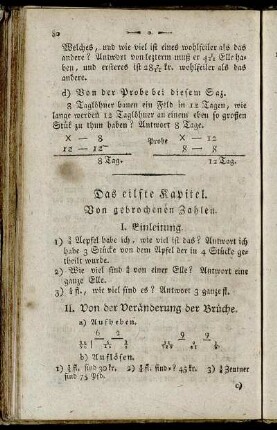 Das eilfte Kapitel. Von gebrochenen Zahlen.