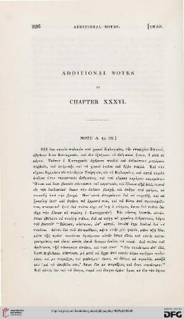 Additional notes to chapter XXXVI