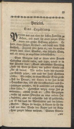 Pericles. Eine Erzählung