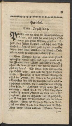 Pericles. Eine Erzählung