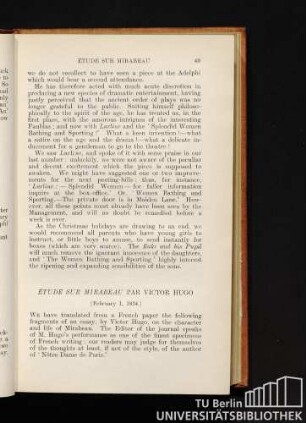 Étude sur mirabeau par Victor Hugo. [February 1, 1834.]