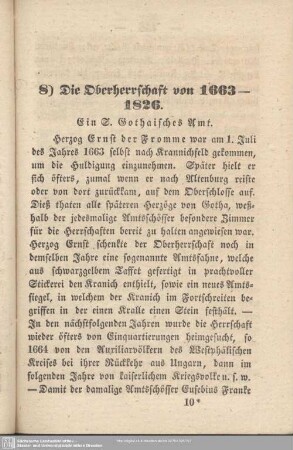 8) Die Oberherrschaft von 1683 - 1826