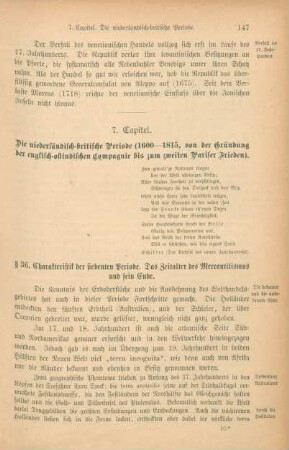 7. Capitel. Die niederländisch-britische Periode (1600-1815 ...)