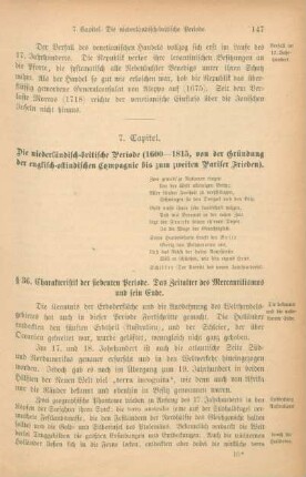 7. Capitel. Die niederländisch-britische Periode (1600-1815 ...)