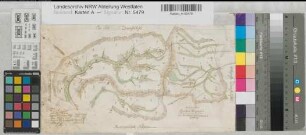 Hilchenbach (Hilchenbach) Müsen (Hilchenbach) Kirchspiele in der Municipalität Hilchenbach Ocular Plan des Kirchspiels Hilchenbach et Müsen (1809) o.M. 17 x 32 kol. Zeichnung KSA Nr. 151
