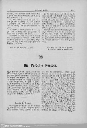 Die Parochie Posseck