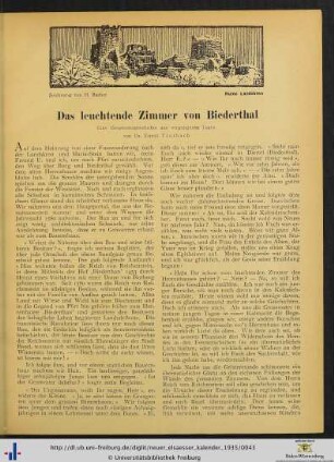 Das leuchtende Zimmer von Biederthal.