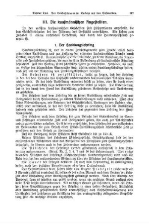 III. Die kaufmännischen Angestellten.