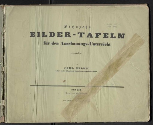 Sechzehn Bilder-Tafeln für den Anschauungsunterricht