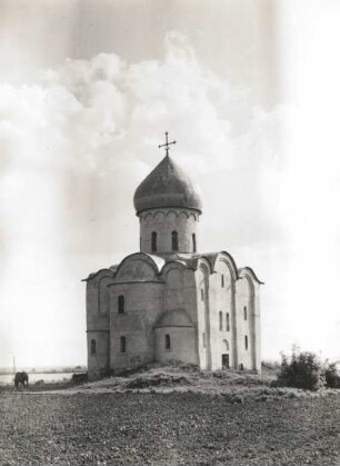 Nowgorod (Weliki Nowgorod), Russland. Erlöserkirche von 1198 an der Nerediza (Spas na Nerediza), Apsiden