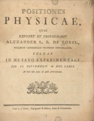 Positiones physicae