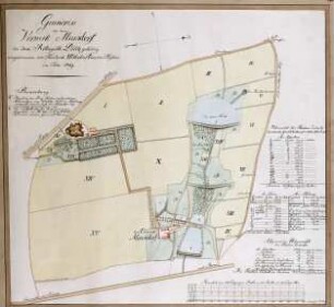WHK 33 Krieg mit Frankreich 1792-1805: Grundriss des Vorwerks Meusdorf, 1819