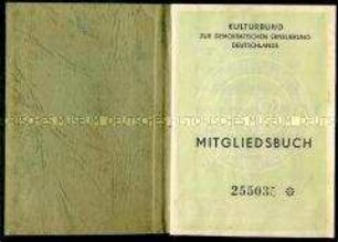 Mitgliedsausweis des Kulturbundes der DDR