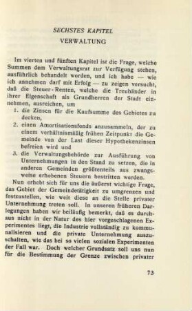 Sechstes Kapitel. Verwaltung