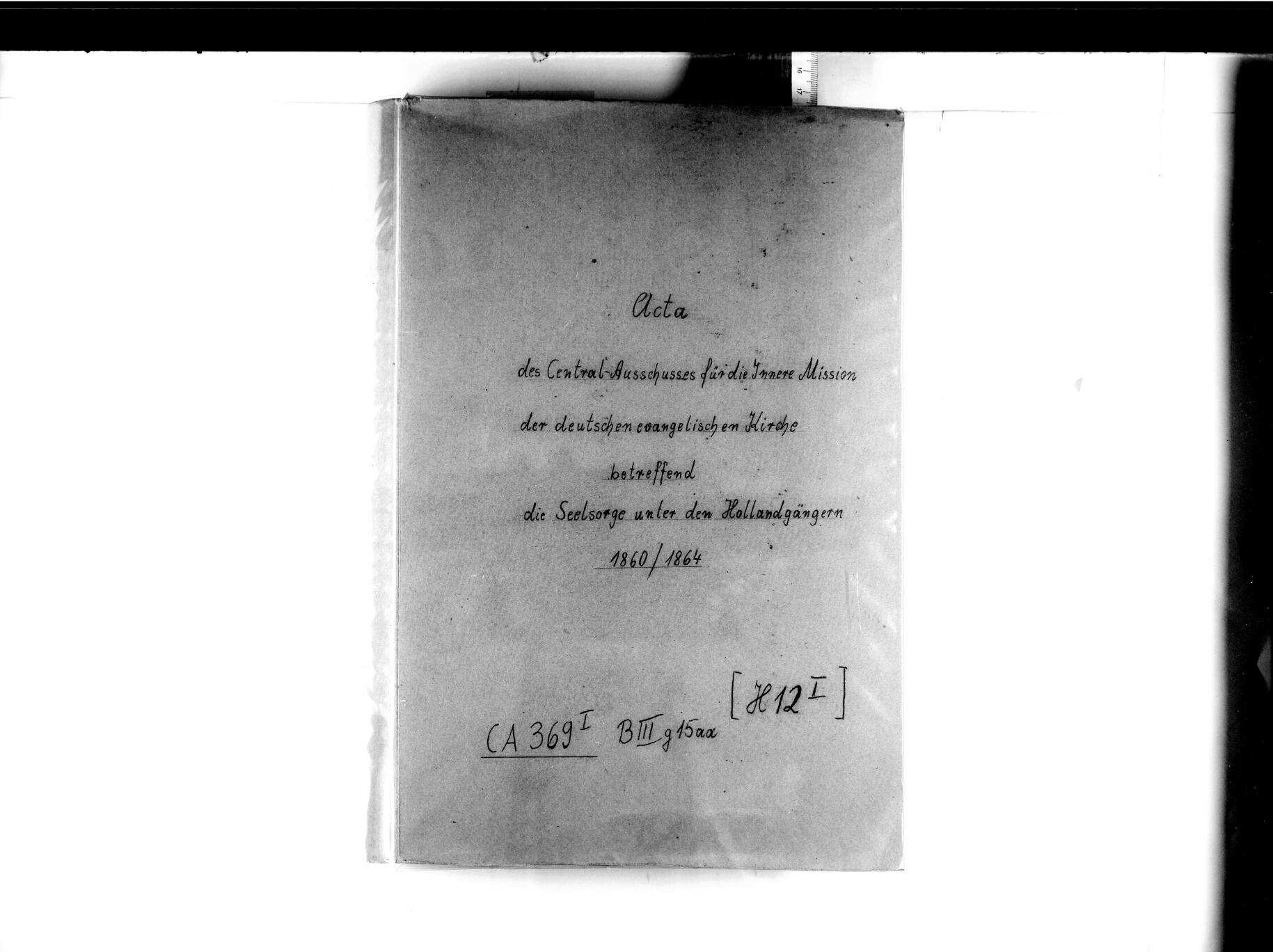 Die Seelsorge unter den Hollandgängern | Digitalisierung: Archiv für Diakonie und Entwicklung