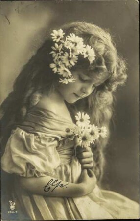 [Mädchen mit Blumen]