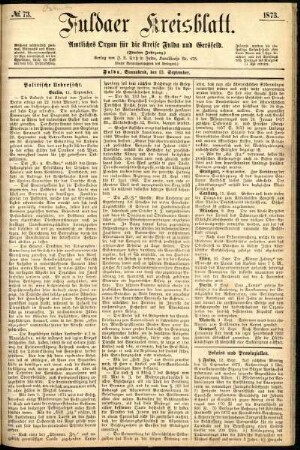 Ausgabe vom Samstag, den 13. September 1873.