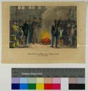 Szene im Dresdner Schlosshof am 3. Mai 1849