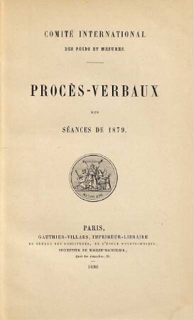 Procès-verbaux des séances. 1879 (1880)